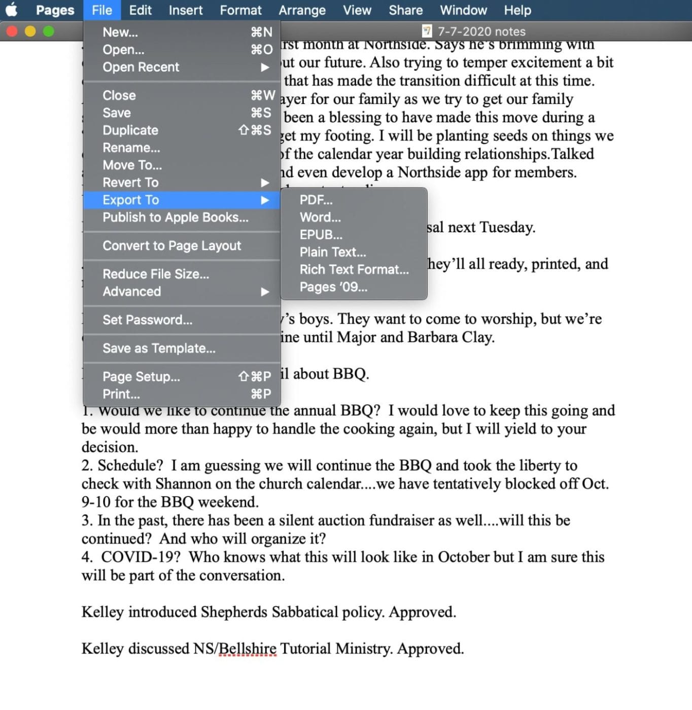 word for mac - black area covering part of my document